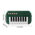 thumbnail image 3 of Green Portable Mini Piano Keyboard Toy For Kids 15 Key Foldable Electronic Music Instrument With Led Screen Educational Learning Toy For Beginners Music Enlightenment Gift For Boys And Gir, 3 of 6