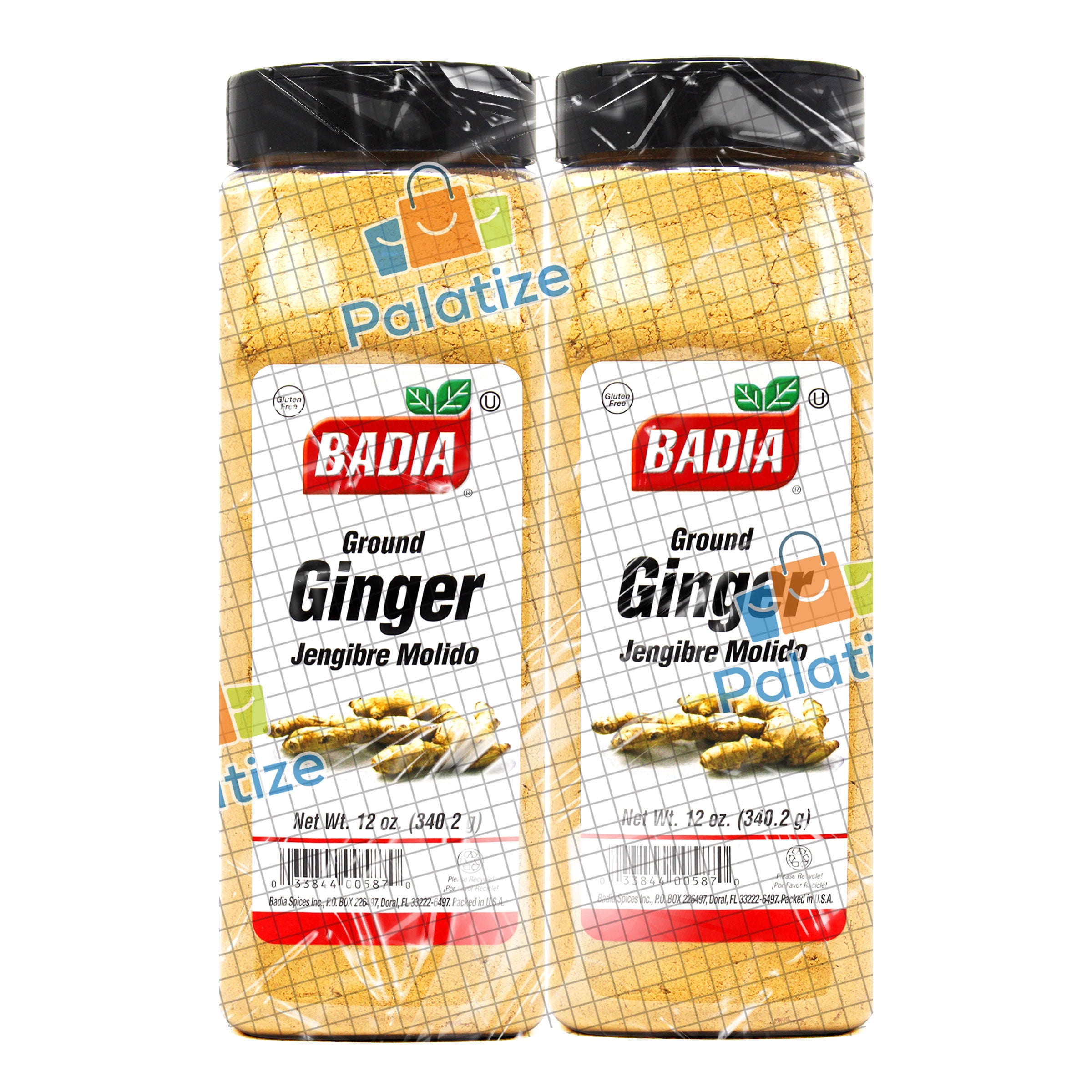 Badia Ground Ginger, 12 oz - Palatize Pack of 2