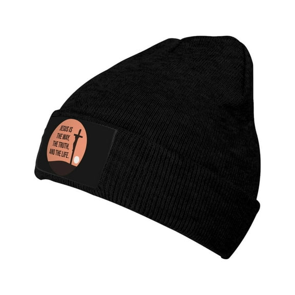 Jesus Is The Way The Truth And The Life Knit Beanie Acrylic Knitted Hat Men Beanie Winter Warm Beanies Women Casual Skullies Outdoor