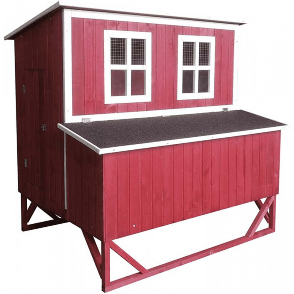 Omitree Large Wood Chicken Coop Hen House 48 Chickens 4 Nesting Box