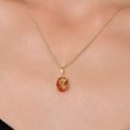 thumbnail image 3 of Gem Stone King 14K Yellow Gold Twilight Orange Mystic Quartz Pendant Necklace | 2.70 Cttw | Gemstone Birthstone | Oval 10X8MM | Gold Necklace for Women | With 18 inch Gold Chain, 3 of 6
