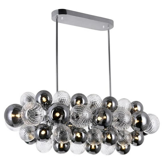 CWI Lighting Pallocino 27 Light Metal Island/Pool Table Chandelier in Chrome