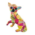 thumbnail image 2 of Estatua de perro chihuahua con grafiti, arte, obra de arte, proceso de pintura por transferencia de agua, animal Estilo B, 2 of 9