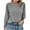 Gray, variant on Kaemgyyd Shirt for Women Fashion Trendy Crew Neck Casual Basic Tee Long Sleeve Solid Color Tunic Tops Fall Clothing