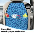 thumbnail image 5 of Fuzoiu Blue Maple Leaf Print 2 Pack Kick Mat Back Seat Protector With 3 Storage Pockets, Universal Car Seat Back Organizer For Kids Pets, Waterproof Backseat Protector For Most Car, 5 of 8