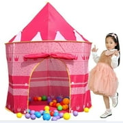 Princess Castle Play Tent with Glow in the Dark Stars, conveniently folds in to a Carrying Case, your kids will enjoy this Foldable Pop Up pink play tent/house toy for Indoor & Outdoor Use