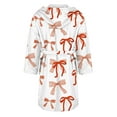 thumbnail image 5 of Women's Fleece Plush Robe Long Warm Plush Bathrobe Loungewear Jacket Printed Comfort Robe, 5 of 5
