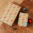 thumbnail image 4 of Kraft Christmas Wrapping Paper Jumbo Roll Merry Christmas Truck Tree Letters Design Xmas Gift Wrap Paper 30 in x 100 ft, 4 of 8