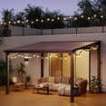thumbnail image 2 of 10ft.×12ft. Hardtop Outdoor Gazebo Pergola Aluminum Framed with Sloping Pitched Roof for Garden, Patio, 2 of 5