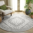 thumbnail image 2 of SAFAVIEH Ebony Priscilla Oriental Area Rug, Ivory/Grey, 6' x 6' Round, 2 of 10