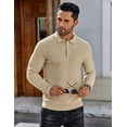 thumbnail image 4 of COOFANDY Men's Long Sleeve Lightweight Knit Polo Shirt - Fashion Casual Collared T-Shirt Sweater, 4 of 8