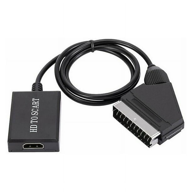 BR Convertidor HDMI a SCART 1080P Adaptador de audio y video para Sky Box STB Bodega Aurrera en linea
