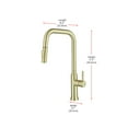 thumbnail image 2 of Elegant Lighting Noor Single Handle Pull Down Sprayer Kitchen Faucet In Brushed Gold, 2 of 6