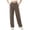 Coffee, variant on BADHUB Womens Dress Pant Pleat Business Casual High Waisted Pant Fashion Offic Slack Solid Color Trousers Coffee M