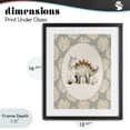 thumbnail image 4 of Stupell Industries Eclectic Watercolor Dinosaur Monstera Border Black Framed Print Under Glass, 13 x 16, by LSR Design Studio, 4 of 8