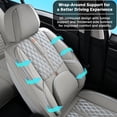 thumbnail image 4 of Car Seat Covers, Suitable For 99% Of Cars, With Built-In Lumbar Support, Premium Pu Leather, Non-Slip Design, And Compatible With Airbags., 4 of 10