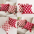 thumbnail image 3 of ZPAQI Heart Tufted Tassel Pillowcase Cotton Embroidery Pillow Cushion Cover for Valentine's Day Wedding Festival Home Sofa, 3 of 19