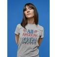 thumbnail image 2 of All 'merican Girl T-Shirt Women -Image by Shutterstock, Female XX-Large, 2 of 4