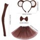 thumbnail image 2 of 4 Piezas Disfraz de Animal Conjunto de Disfraz de Cola Pajarita Diadema Conjunto de Falda tutú para Adultos Niños Vestir Escenario de Halloween Actuación Carnaval Fiesta de Cosplay, 2 of 5