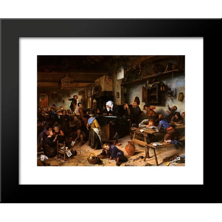 Village school 20x24 Framed Art Print by Jan Steen