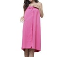 thumbnail image 2 of Sokhug Women's Shower Wrap Robes Spa Body Wrap Bathrobe Ultra Absorbent Cover up Towels, 2 of 2