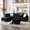 Charcoal gray, variant on BSHTI 99.2" U-Shaped Modular Sectional Sofa with Storage Ottomans – U-Shaped Sectional Sofa with Ottoman,Backrest Sectional Couches and Sofas, Includes Toss Pillows, Black