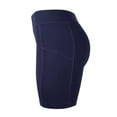 thumbnail image 3 of Sofra Ladies Cotton High Waist Outseam 15" Length Running Workout Biker Shorts w/ Side Pockets, 3 of 4