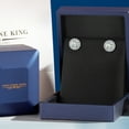 thumbnail image 5 of 14K White Gold Green Prasiolite and White Lab Grown Diamond Martini 3 Prong Secure Screw-Backs Stud Earrings for Women with Removable Jackets | 2.08 Cttw | Gemstone Birthstone | Round 6MM, 5 of 6