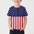 thumbnail image 2 of Afuyipoi Boys T-shirts Patriotic,Summer Short Sleeved Independence Day Graphic USA Flag Kids Tees Multicolor 14-15T, 2 of 5