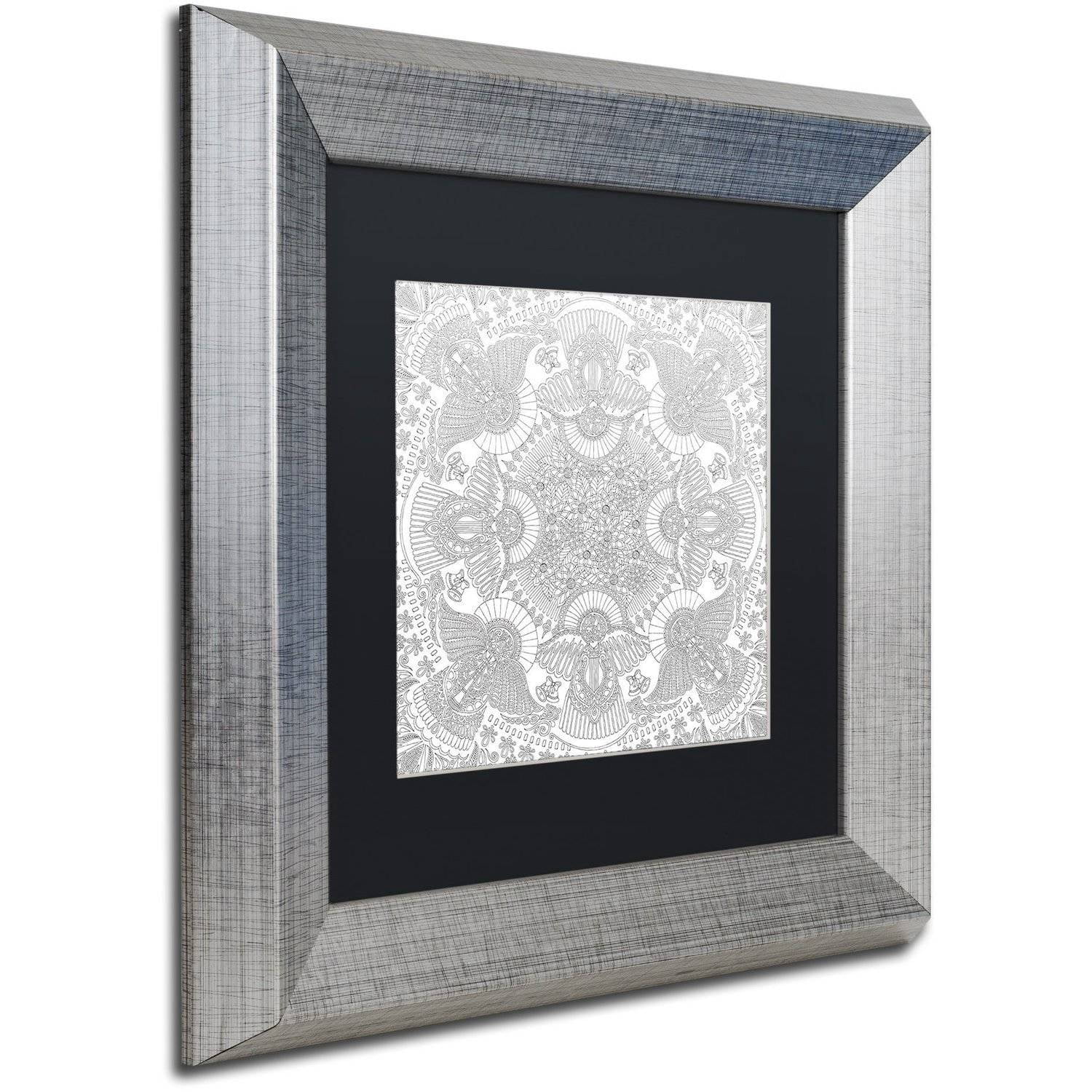 Trademark Fine Art "Christmas Angels" Canvas Art by Hello Angel, Black Matte, Silver Frame