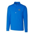 thumbnail image 2 of Men's Cutter & Buck Blue Detroit Lions Helmet Traverse Stretch Quarter-Zip Pullover Top, 2 of 3