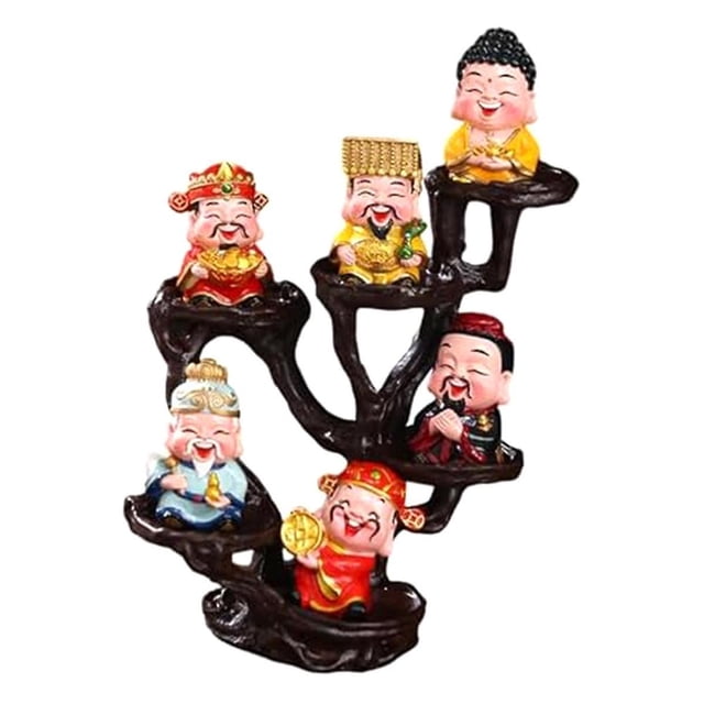 God of Good Fortunes Figurine God of Wealth Statues God of Good Luck Collectible Prosperity Sculptu
