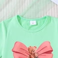 thumbnail image 6 of NAISIBABY Girls Outfit Sets, Graphic Short Sleeve T-Shirt and Denim Skirt Summer Casual Fashion Clothes 2-Piece Green 2T, 6 of 6