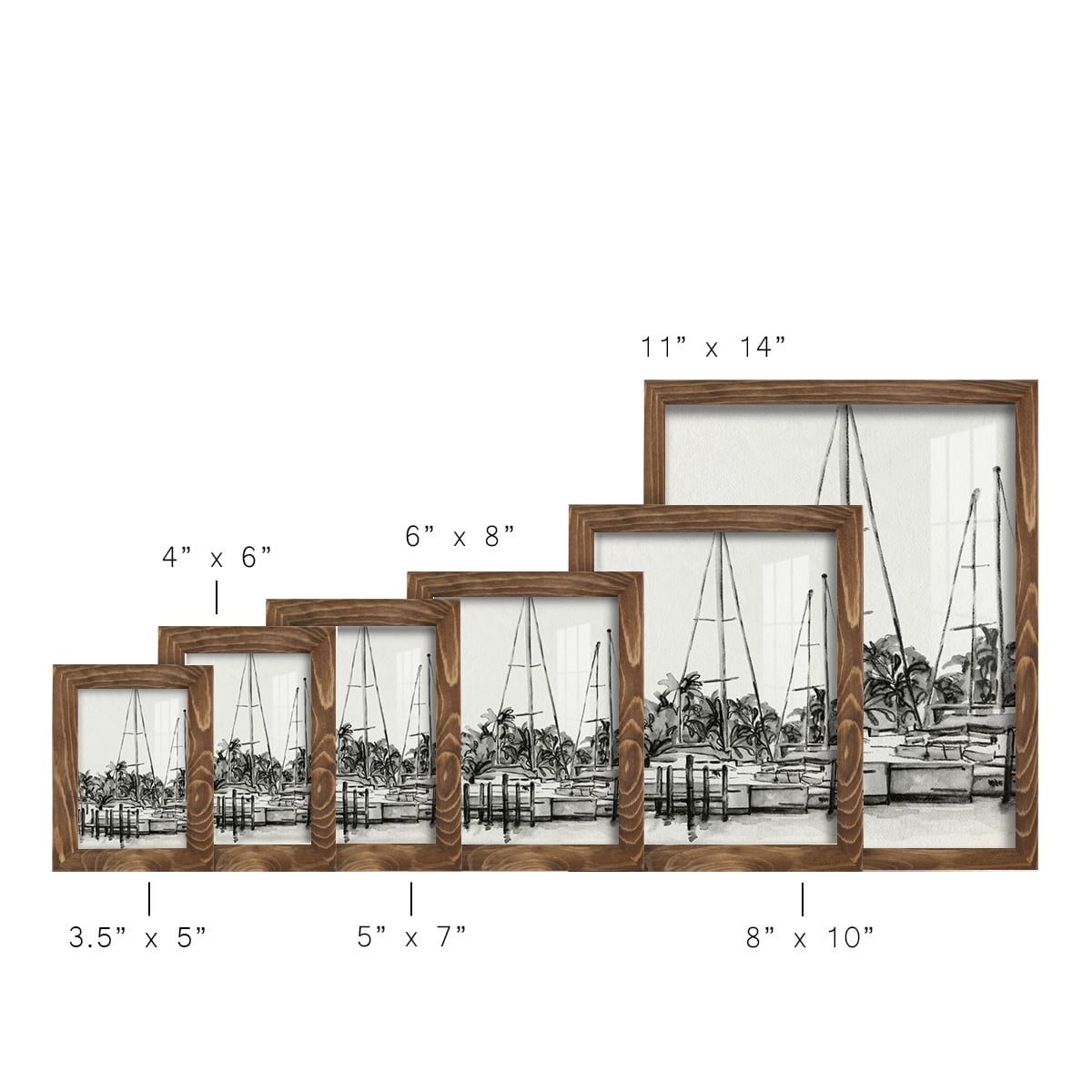 Neutral Tropics I - Framed Print w/glass - Walnut