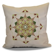 E by Design Jump For Joy Snowflake Star Print Outdoor Pillow