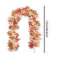 thumbnail image 2 of 69" Artificial Fall Maple Leaf Garland, Realistic Autumn Foliage Vine, Indoor Outdoor Hanging Decor for Fireplace Mantel, Front Door, Thanksgiving Halloween Harvest Party Home Decor (Beige), 2 of 6