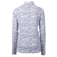 thumbnail image 3 of Women's Cutter & Buck  Charcoal George Washington University Vault DryTec Traverse Camo Print Stretch Quarter-Zip Top, 3 of 3