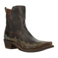 thumbnail image 2 of Nocona Boots Womens Sitrine Brown Distressed Snake Print Cowboy  Ankle Boot, 2 of 5