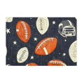thumbnail image 2 of BZSMCE Rugby Pattern (39) Pattern 2-Piece Non-Slip Absorbent Bathroom Rug Set, Soft Bath Mat & Toilet Rug, 2 of 8