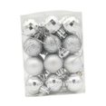 thumbnail image 1 of 24 piezas de adornos de bolas de Navidad, adornos para árboles de Navidad, bolas decorativas de Navidad, adornos colgantes para puertas, ventanas y Plata, 1 of 8