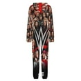 thumbnail image 5 of WWE Unisex Onesie Pajamas Zipper Jumpsuit Hooded One Piece Sleepwear for Family Mens Womens, 5 of 8