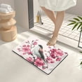 thumbnail image 4 of FCXZI Bird Pink Flowers Diatom Mud Mats Non-Slip Home Rug 24x16in, 4 of 5