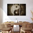 thumbnail image 3 of Elephant Stock Wooden Yin Yang Wall Art - Horizontal Multi Panel Canvas - Living Room Wall Decor - Wellness Multi Panel - Brown And Gray Decor - 57" x 36", 3 of 8