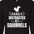 thumbnail image 4 of Inktastic Easily Distracted by Squirrels Long Sleeve T-Shirt, 4 of 5