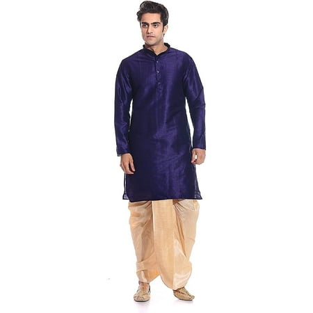 

Royal Kurta Men s Silk Blend Dhoti Kurta Set (Navy X-Large)