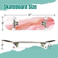 thumbnail image 2 of 31'' Complete Skateboard 7 Layer Canadian Maple Double Kick Deck Skateboards Gold abstract watercolor brush liquid white fashion pink alcohol ink Skate Board for Beginner Adult Gifts, 2 of 5