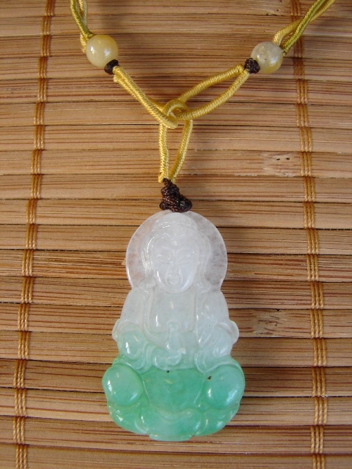 Jade Kuan Yin Necklace for Good Health 