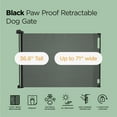 thumbnail image 3 of 71" Wide White Paw Proof Retractable Gate, 3-Way-Locking Mechanism, Indoor/Outdoor Suitable, 3 of 5