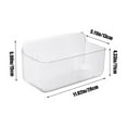 thumbnail image 3 of Hovmgk Hanging Bathroom Organizer, Transparent Plastic Cosmetic Organizer with Non-Tracking Stickers, Wall-Mounted Storage for Cosmetics, Kitchen Essentials, Bathroom Storage, Clear, 3 of 7
