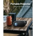 thumbnail image 5 of WiFi Projector for iPhone, ELEPHAS 2024 Upgraded Mini Projector with Tripod & Carry Bag, Full HD 1080P Supported, 200" Display Portable Projector, Compatible with iOS/Android/Windows/TV Stick/HDMI/USB, 5 of 5